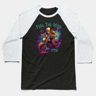 Awesome Skeleton Motorcycle #2 Baseball T-Shirt